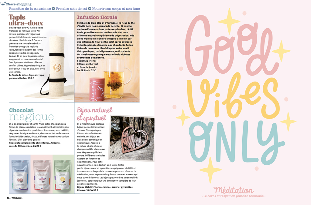 Article Ritama Créations dans Méditation